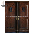 America OEM hand carved arched top double french front doors with transom side lite frosted glass